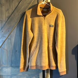 Mens LL Bean 1/4 zip tumbled Sherpa pullover